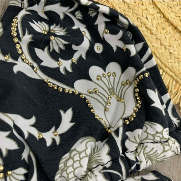 CIA.MARITIMA 2 piece swim suit Black White Print - Picture 4 of 9